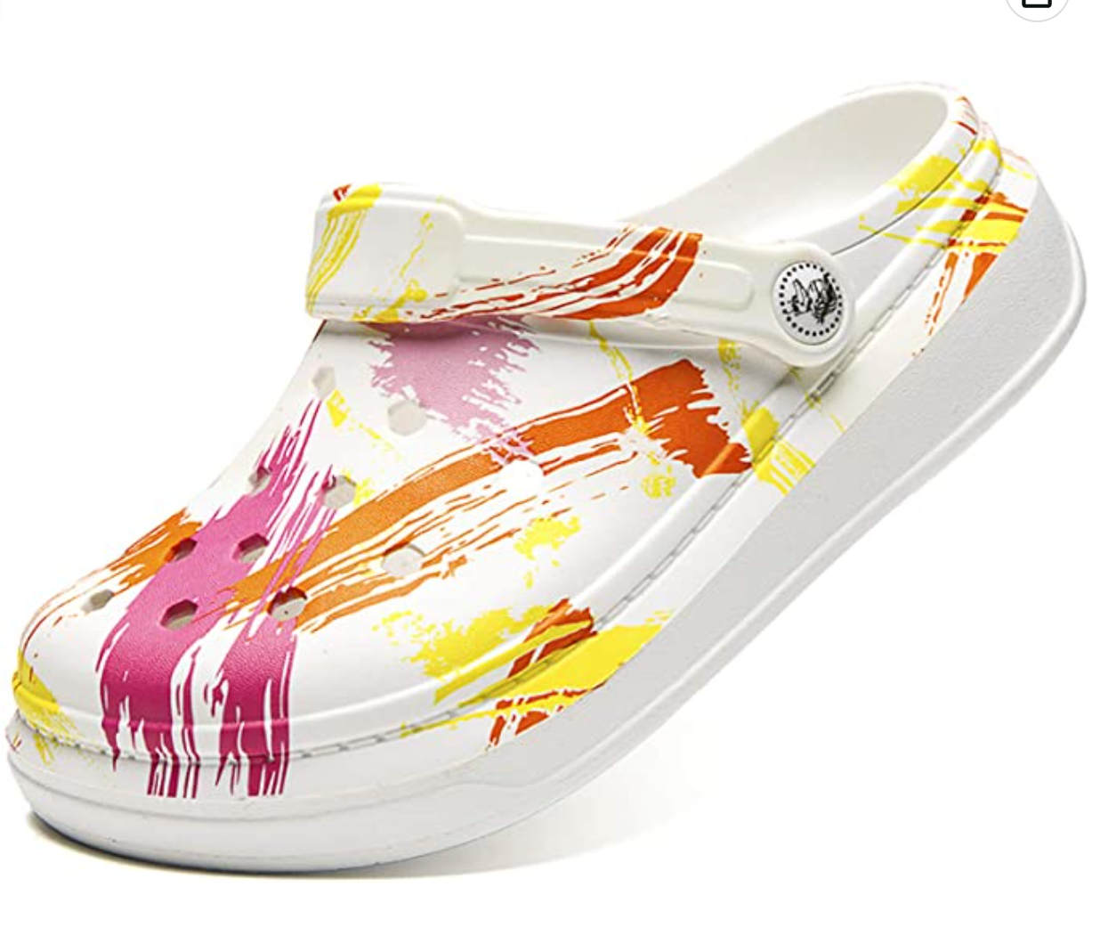 Tie Dye Garden Clog, Red and Yello