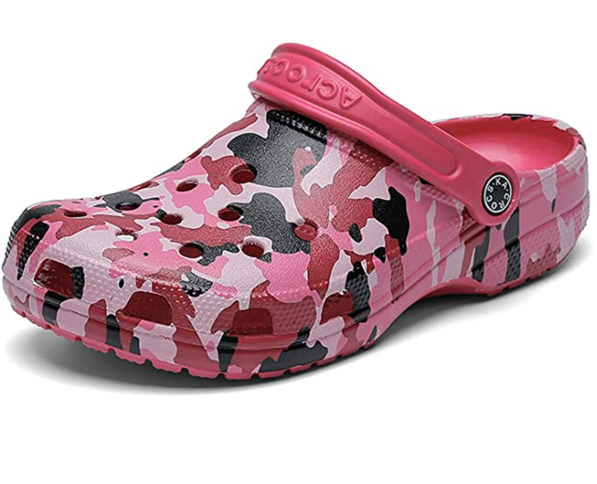 Tie Dye Garden Clog, Pink Camo